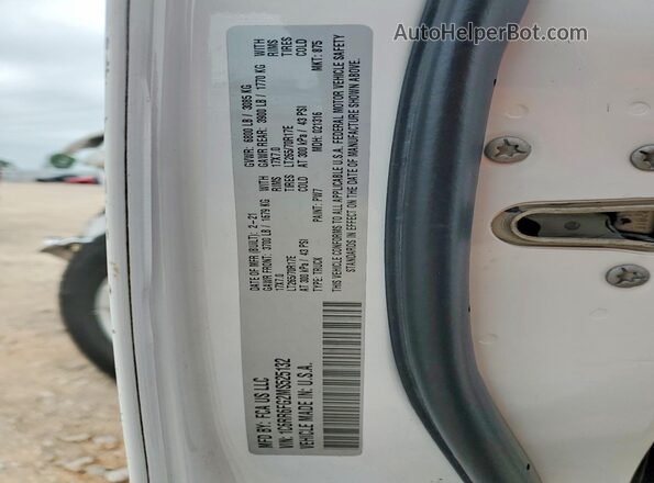 1C6RR6FG2MS525132 2021 RAM 1500 White VIN კოდის სტიკერის ხედი