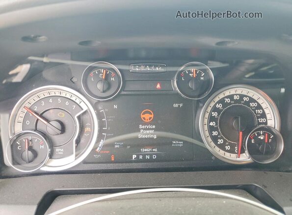 1C6RR6LT3JS123813 2018 RAM 1500 White Widok zestawu wskaźników