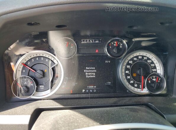 1C6RR6LT3KS549017 2019 RAM 1500 Charcoal Вид щитка приладів