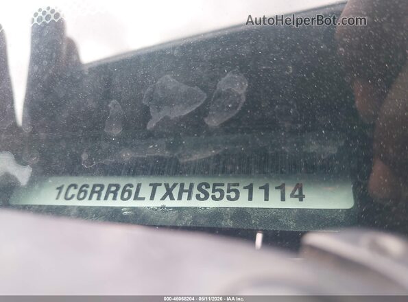 1C6RR6LTXHS551114 2017 RAM 1500 Черный Вид подкапотного пространства