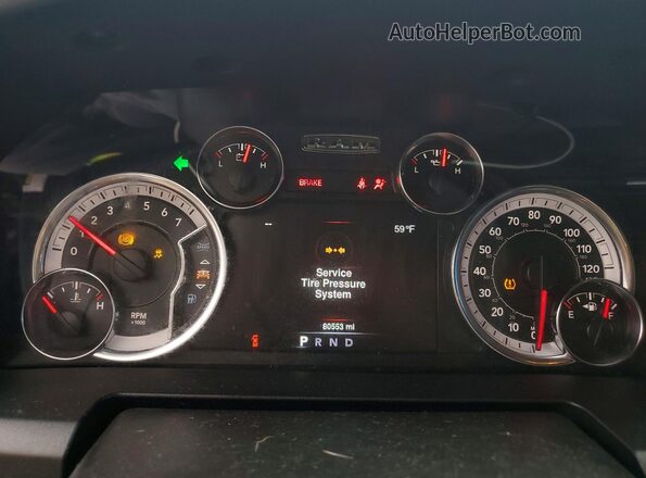 1C6RR7GG9MS590418 2021 RAM 1500 Gray Widok zestawu wskaźników