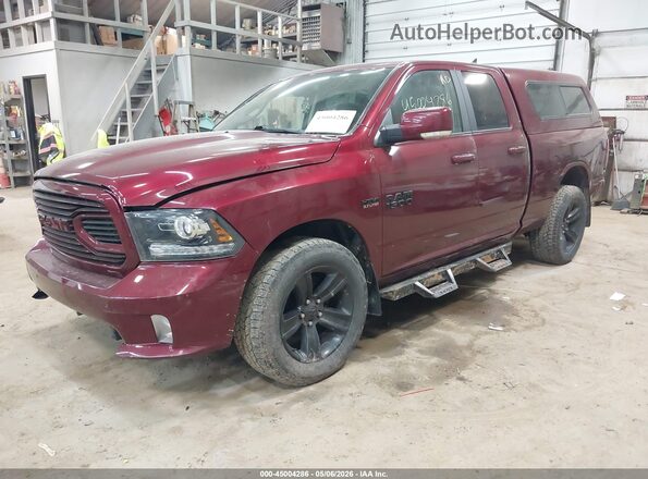 1C6RR7HT2JS202906 2018 RAM 1500 Red Առջևի ձախ երեք քառորդ տեսարան