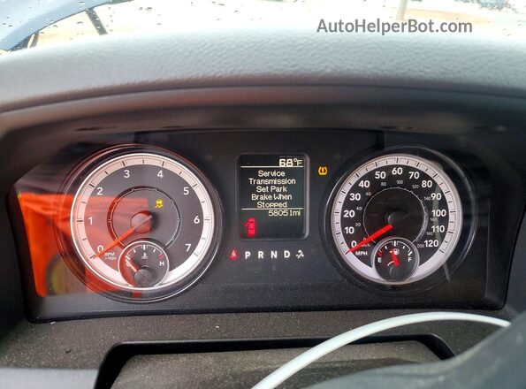 1C6RR7KT5KS738176 2019 RAM 1500 Blue Вид щитка приладів