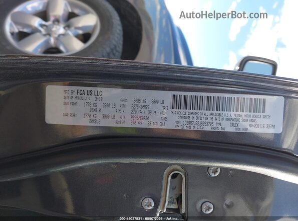 1C6RR7LG2JS253705 2018 RAM 1500 Gray Engine compartment view