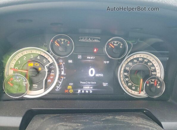 1C6RR7LM6GS260199 2016 RAM 1500 White Instrument cluster view