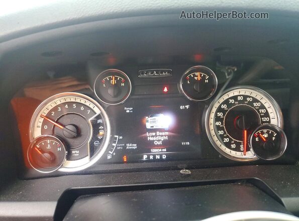 1C6RR7LT2GS357570 2016 RAM 1500 Gray Սարքավորումների վահանակի տեսք