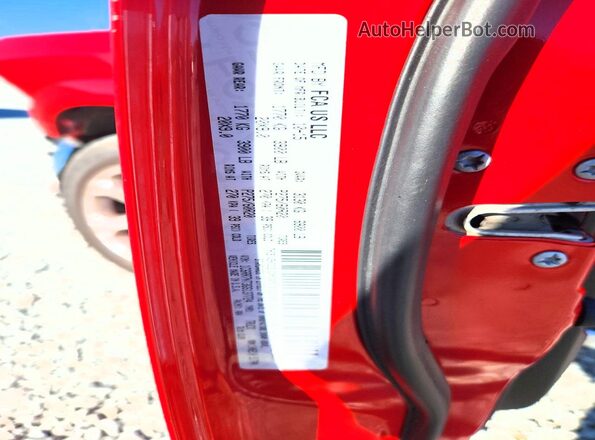 1C6RR7NT3GS137724 2016 RAM 1500 Red Widok naklejki z numerem VIN