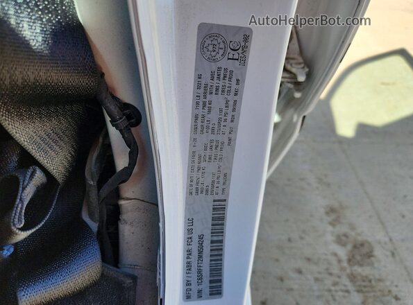 1C6SRFFT2MN504245 2021 RAM 1500 White Widok naklejki z numerem VIN