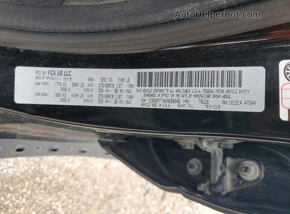1C6SRFFT4KN698046 2019 RAM 1500 Черный Вид подкапотного пространства