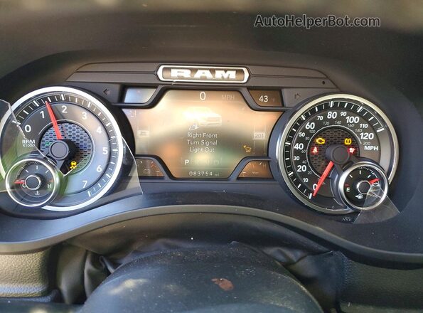 1C6SRFJT3RN178678 2024 RAM 1500 Black Vista del cuadro de instrumentos