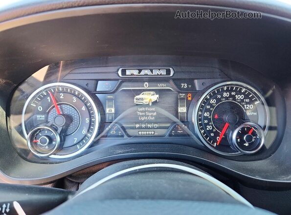 1C6SRFMTXMN519336 2021 RAM 1500 Gray Вид щитка приладів