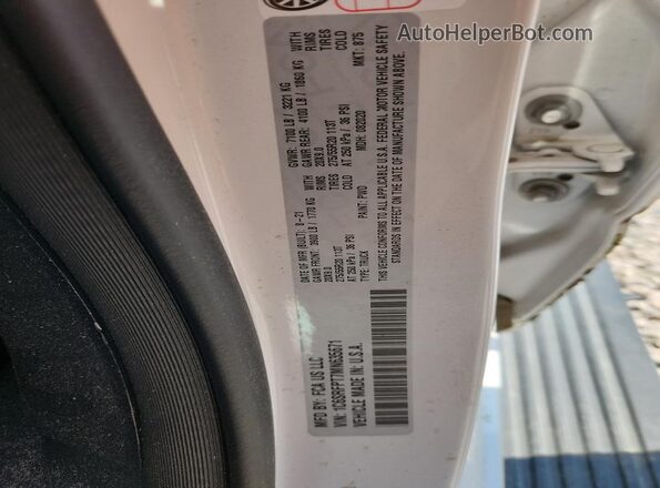 1C6SRFPT7MN635671 2021 RAM 1500 Белый Вид подкапотного пространства