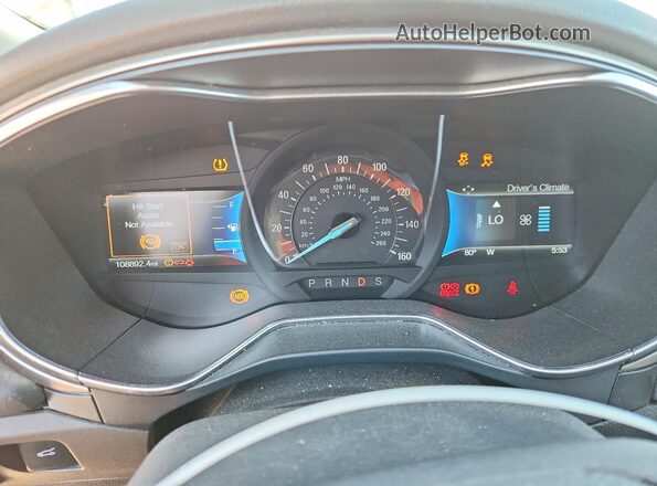 1FA6P0HD2G5111083 2016 FORD FUSION White Widok zestawu wskaźników