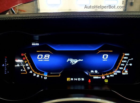 1FA6P8AM1G5273909 2016 FORD MUSTANG Red Вид щитка приладів