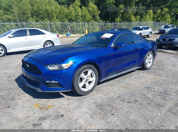 1FA6P8AM2G5218885 2016 FORD MUSTANG Синий Передняя левая четверть