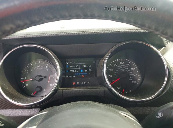 1FA6P8AM3G5219057 2016 FORD MUSTANG Orange Instrument cluster view
