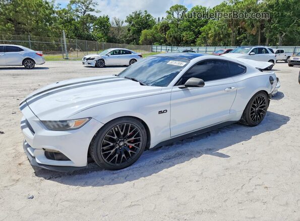 1FA6P8CF0H5228492 2017 FORD MUSTANG White Vista tres cuartos delantera izquierda
