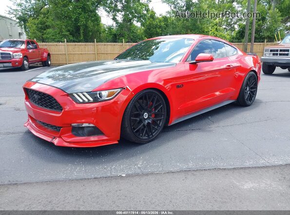 1FA6P8CF0H5312005 2017 FORD MUSTANG Red Vista tres cuartos delantera izquierda