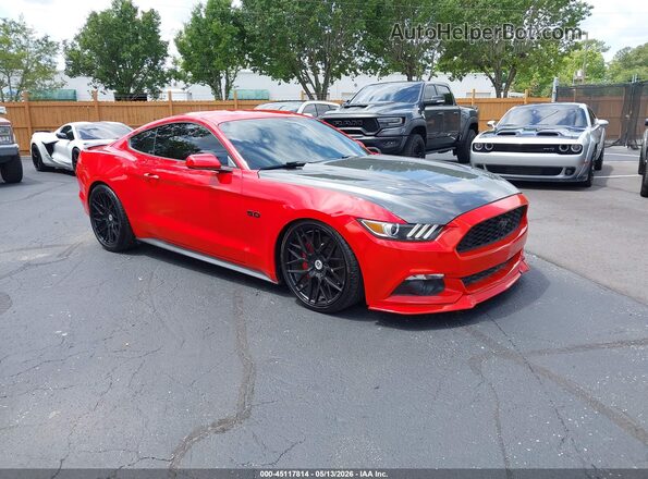 1FA6P8CF0H5312005 2017 FORD MUSTANG Red Delantero derecho