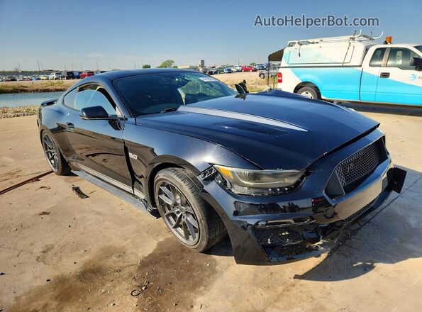1FA6P8CF1G5333024 2016 FORD MUSTANG Черный Передняя правая четверть