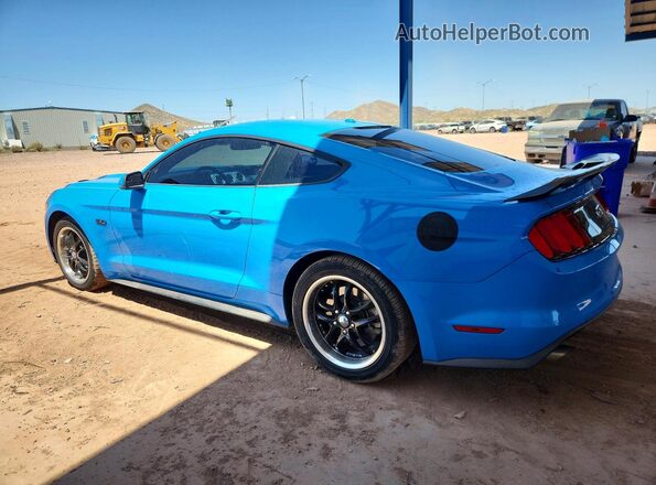 1FA6P8CF1H5340590 2017 FORD MUSTANG Синий Задняя левая четверть