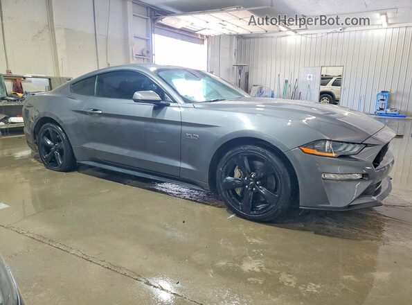 1FA6P8CF1M5151514 2021 FORD MUSTANG Серый Передняя правая четверть