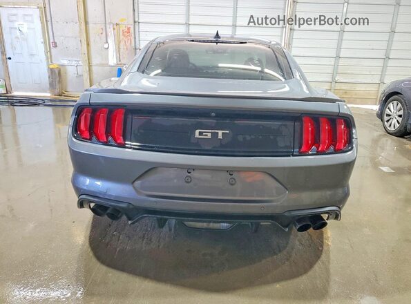 1FA6P8CF1M5151514 2021 FORD MUSTANG Серый Вид сзади