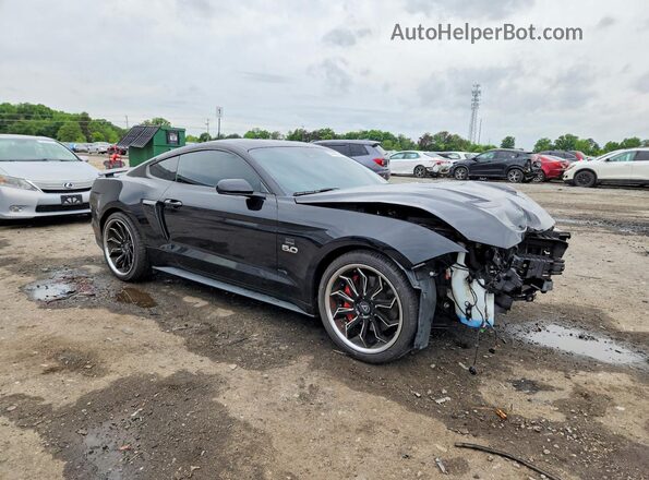 1FA6P8CF1M5155191 2021 FORD MUSTANG Черный Передняя правая четверть
