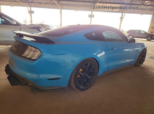 1FA6P8CF2L5129567 2020 FORD MUSTANG Синий Задняя правая четверть