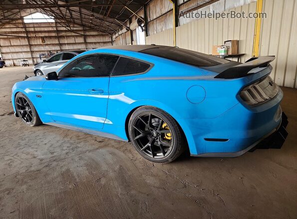 1FA6P8CF2L5129567 2020 FORD MUSTANG Синий Задняя левая четверть