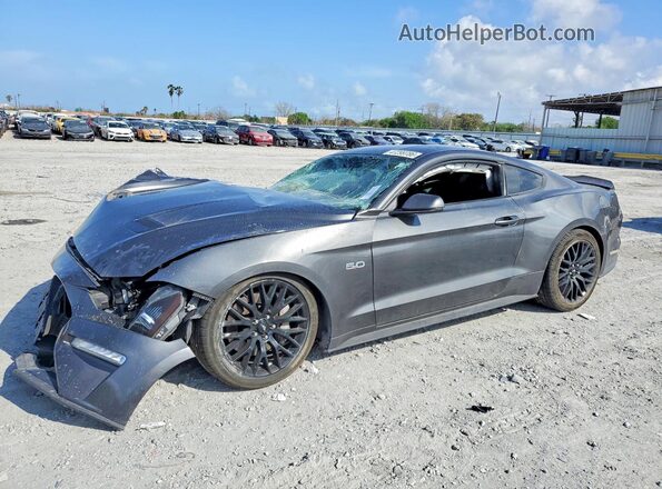 1FA6P8CF2L5188196 2020 FORD MUSTANG Gray Przód lewy