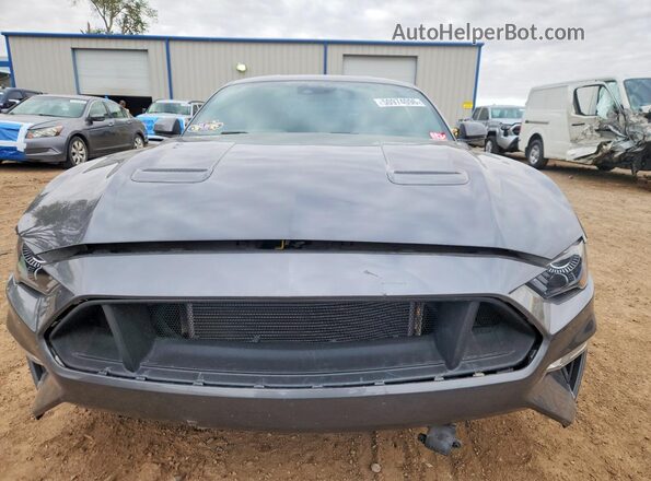 1FA6P8CF2M5107957 2021 FORD MUSTANG Gray Widok z przodu