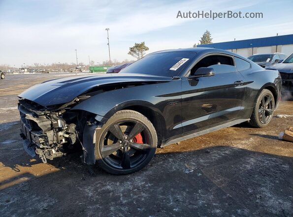 1FA6P8CF2N5142547 2022 FORD MUSTANG Черный Передняя левая четверть