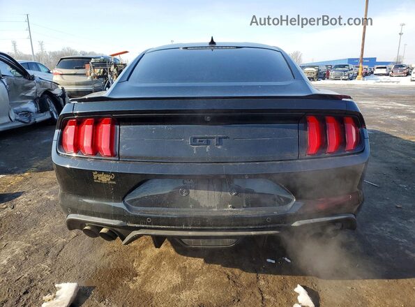 1FA6P8CF2N5142547 2022 FORD MUSTANG Черный Вид сзади