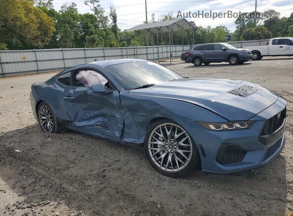 1FA6P8CF3R5433337 2024 FORD MUSTANG Синий Передняя правая четверть