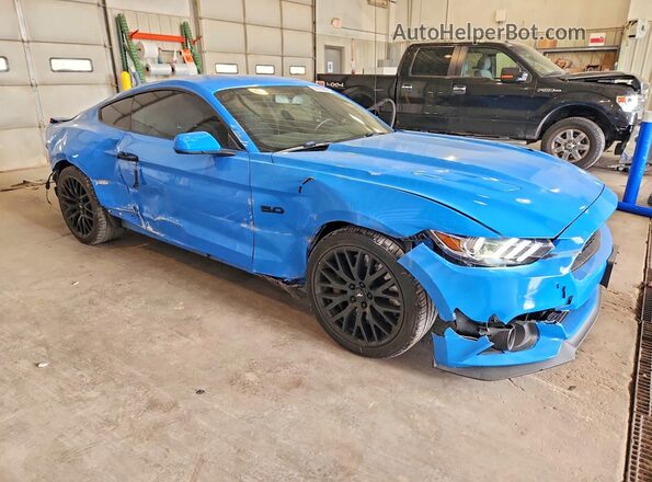 1FA6P8CF4H5330331 2017 FORD MUSTANG Blue Առջևի աջ