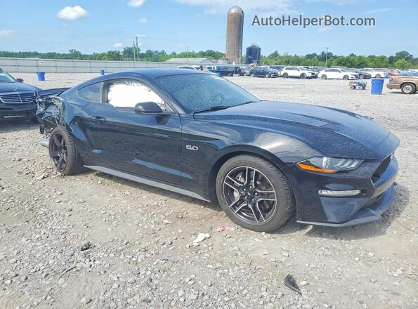 1FA6P8CF4K5204073 2019 FORD MUSTANG Черный Передняя правая четверть