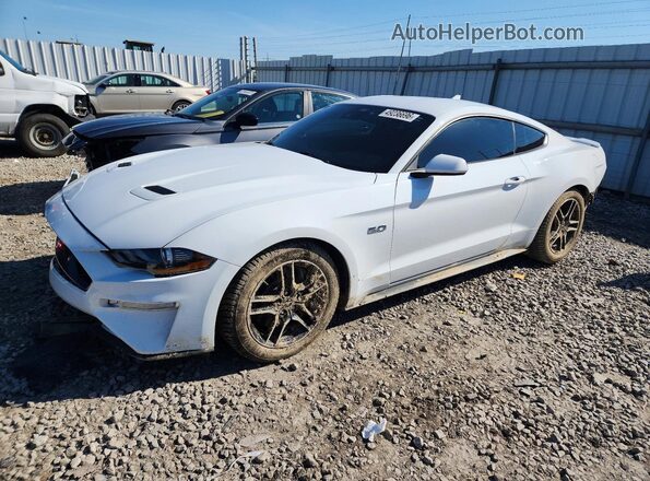 1FA6P8CF4M5144976 2021 FORD MUSTANG Белый Передняя левая четверть