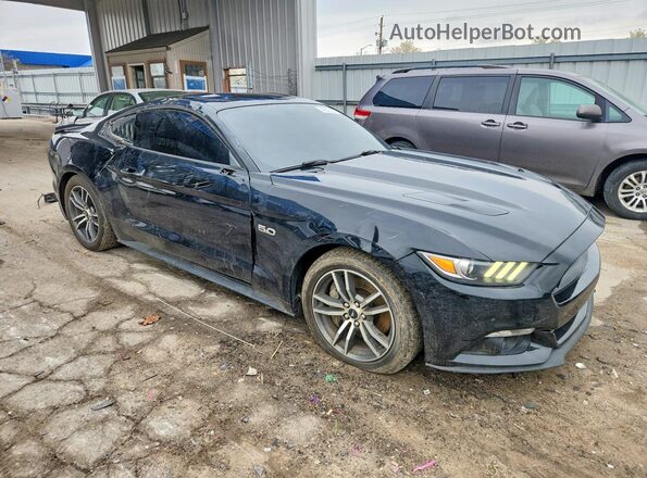 1FA6P8CF5H5258085 2017 FORD MUSTANG Black Przód prawy