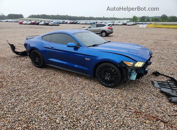 1FA6P8CF5H5276294 2017 FORD MUSTANG Blue Przód prawy