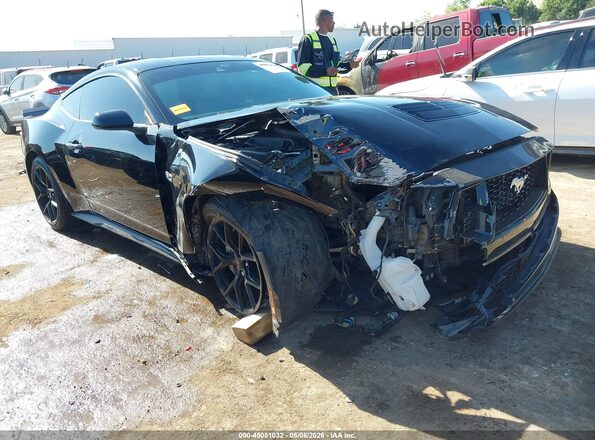 1FA6P8CF5R5409380 2024 FORD MUSTANG Черный Передняя правая четверть