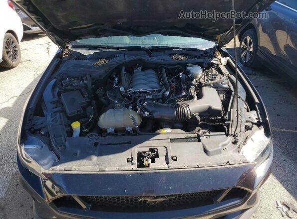 1FA6P8CF6J5159183 2018 FORD MUSTANG Черный Вид подкапотного пространства