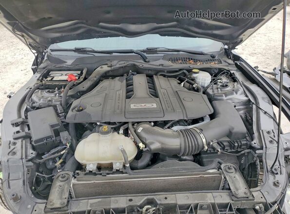 1FA6P8CF7M5146737 2021 FORD MUSTANG Серый Вид задней части салона