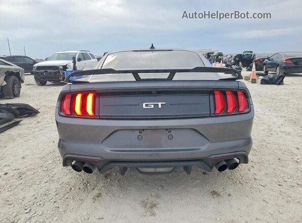1FA6P8CF7M5146737 2021 FORD MUSTANG Серый Вид сзади