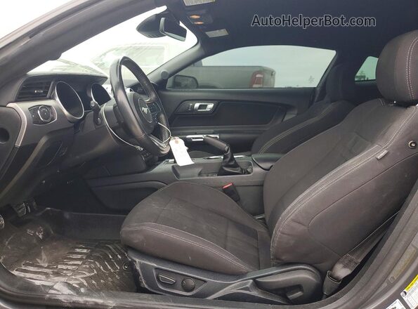 1FA6P8CF7M5146737 2021 FORD MUSTANG Серый Вид салона спереди