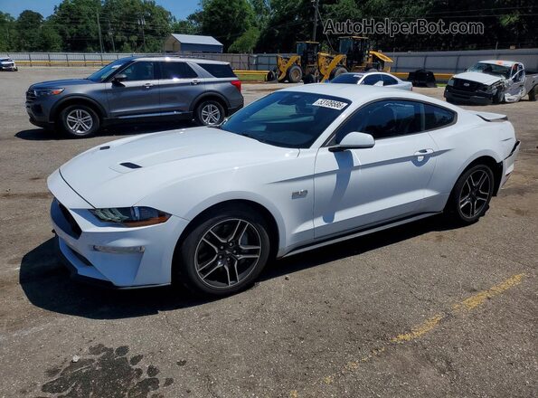 1FA6P8CF8N5142990 2022 FORD MUSTANG White წინა მარცხენა ხედი სამი მეოთხედიდან