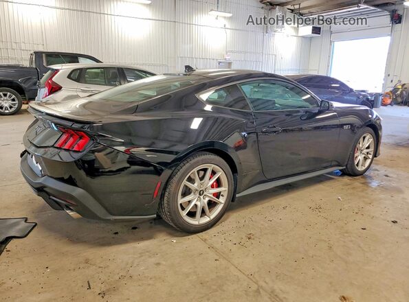 1FA6P8CF8R5400799 2024 FORD MUSTANG Черный Задняя правая четверть