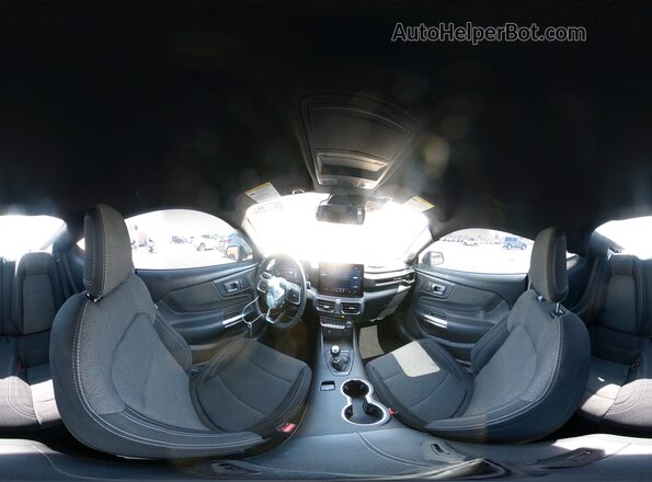 1FA6P8CF8S5411355 2025 FORD MUSTANG Black Vista interior de 360 grados