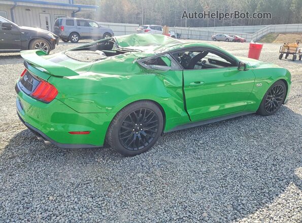 1FA6P8CF9K5200567 2019 FORD MUSTANG Зеленый Задняя правая четверть