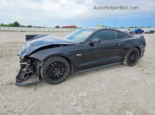 1FA6P8CF9L5163375 2020 FORD MUSTANG Black წინა მარცხენა ხედი სამი მეოთხედიდან